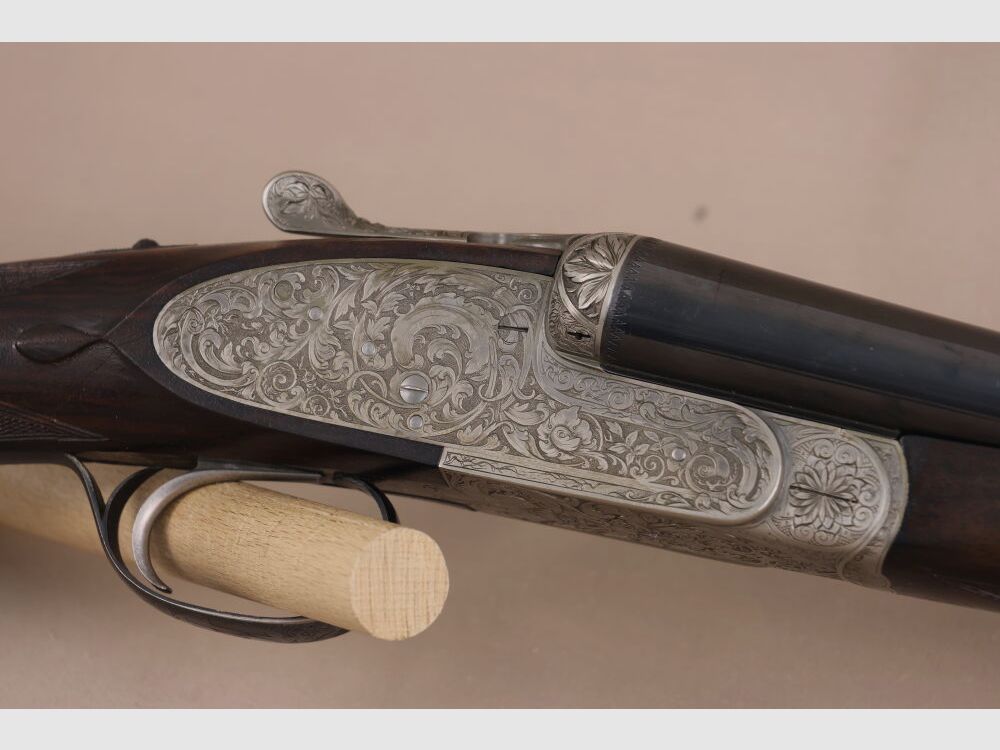 Armas Garbi side lock over and under shotgun // TOP wood / engraving / single trigger!