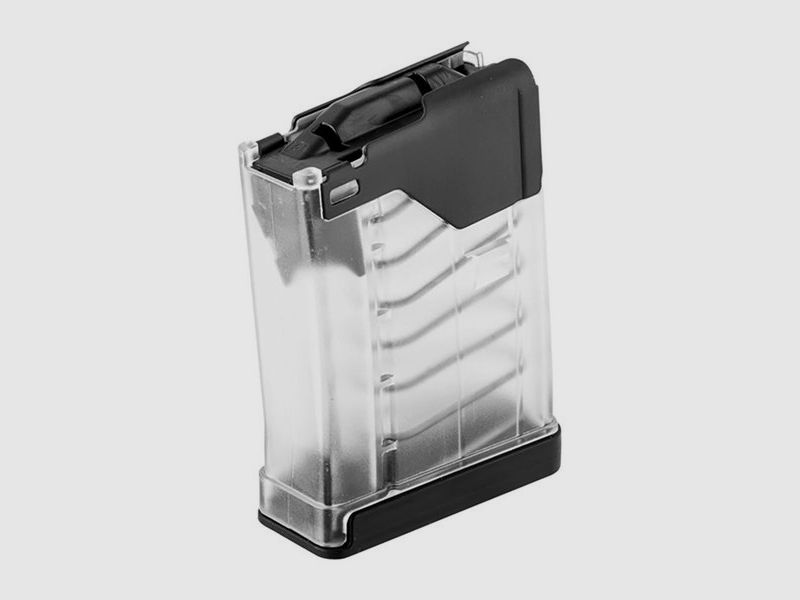 LANCER SYSTEMS L5AWM Magazin Gen2 für AR15 10-schüssig für Kaliber .223 REM / 5.56x45 Nato, klartransparent