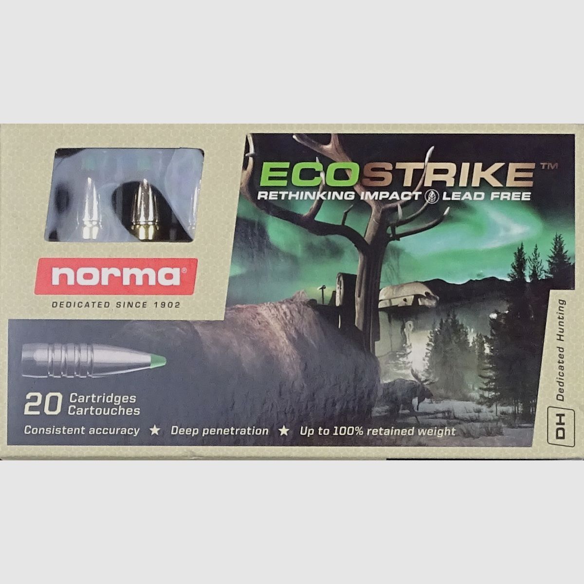 Norma .308Win Ecostrike BLEIFREI 165grs - 20 Schuss
