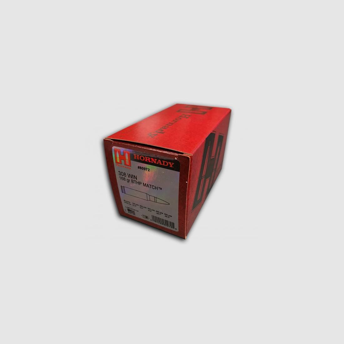 Hornady .308Win 168grs BTHP Match 50 schoten