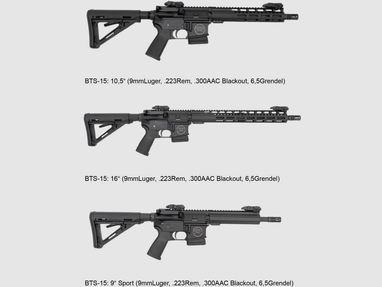Bavarian Tactical Systems BTS BTS-15 AR15 Komplettwaffe oder Wechselsystem