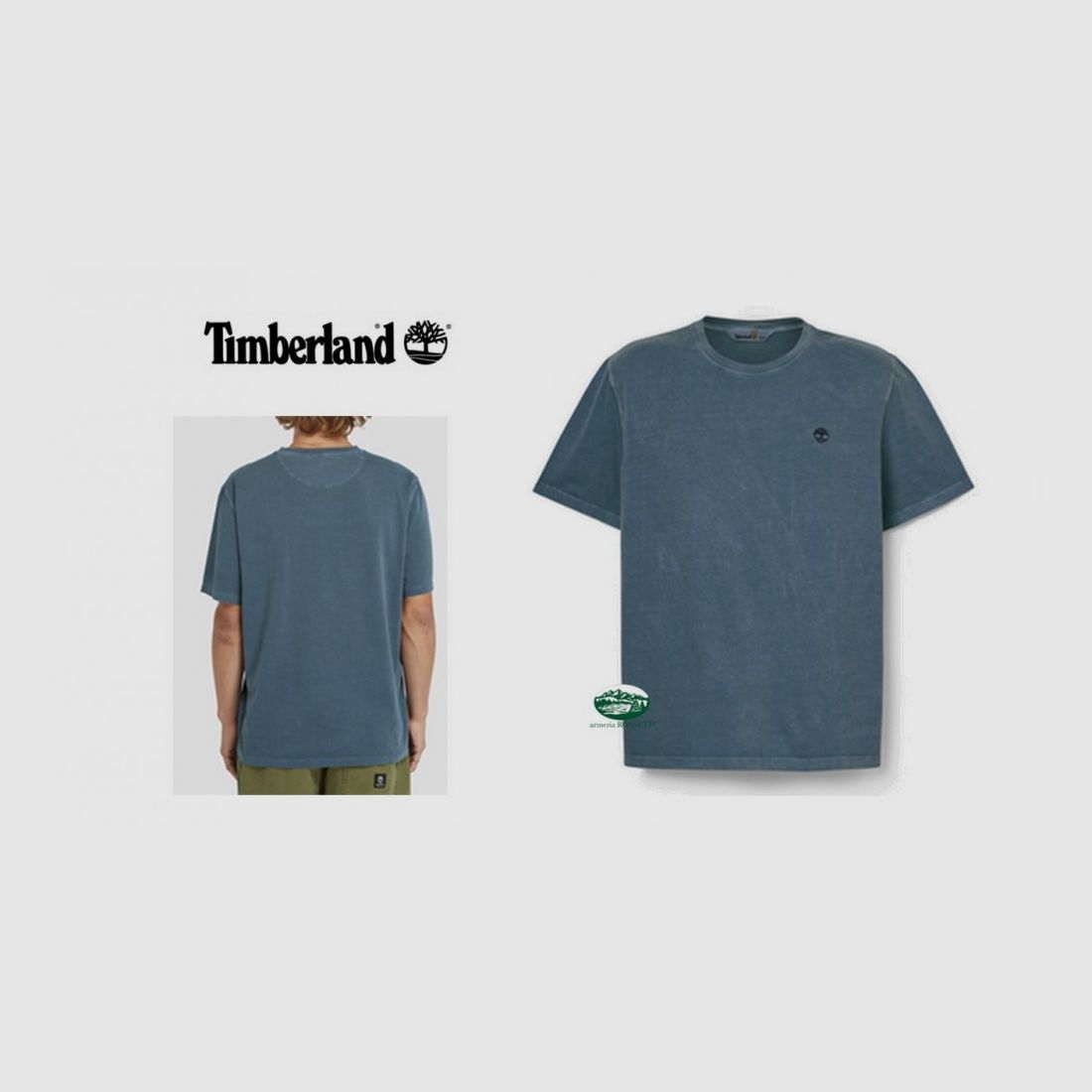 TIMBERLAND T-shirt Ronde Hals Dunstan River vintage blauw