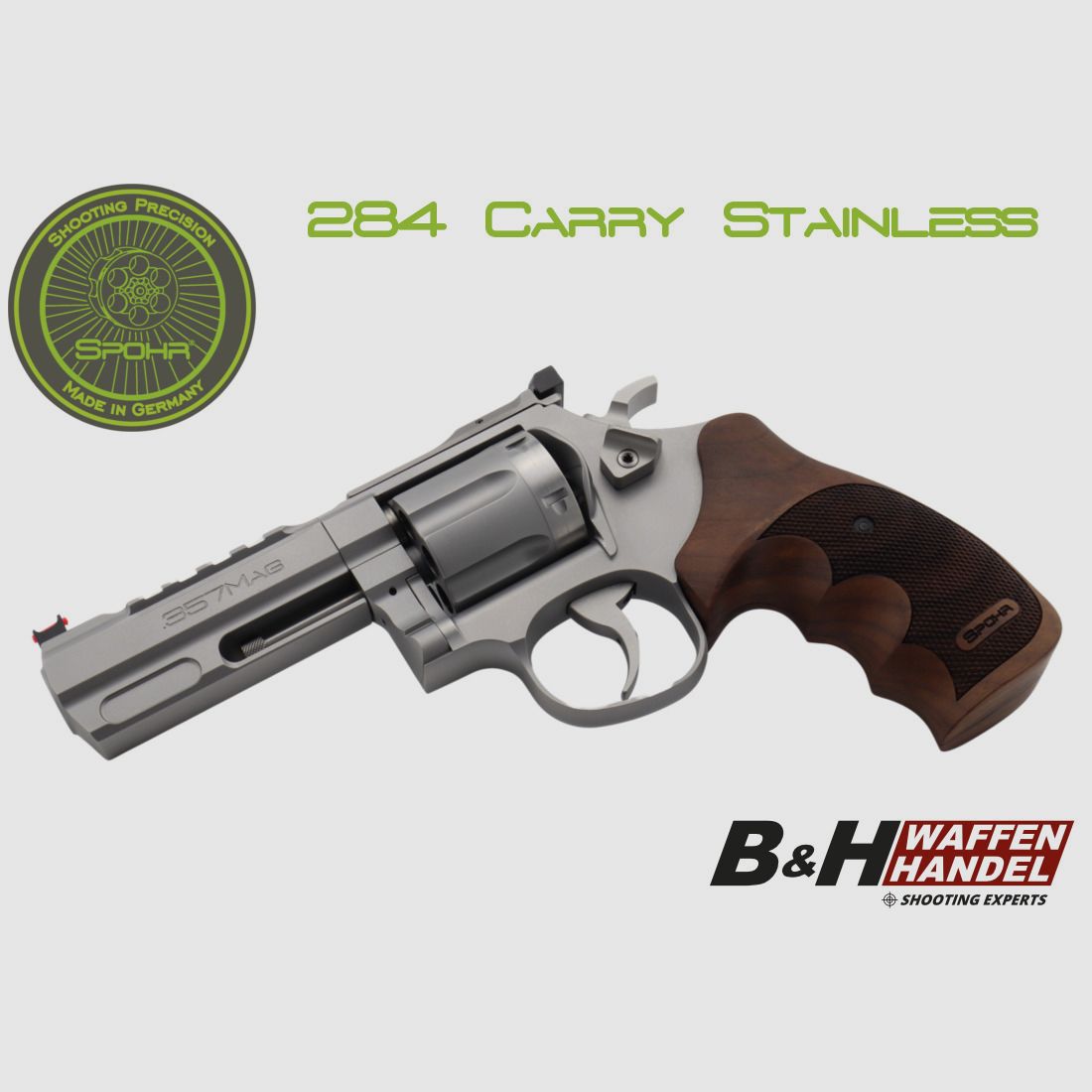  Spohr 284 Carry Stainless 4 Zoll Revolver Made in Germany