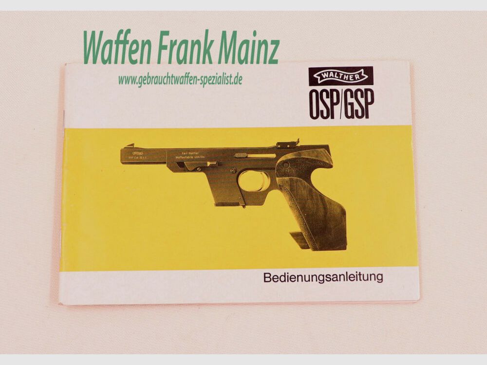 Walther - Ulm Operating Instructions GSP/OSP