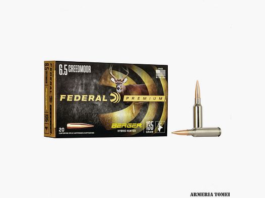 FEDERAL – 6.5 CREEDMOOR 135 GR PREMIUM BERGER HT – CONF. 20 PZ.