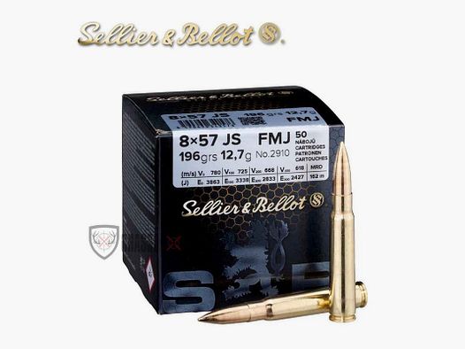 50 cartridges S&B cal 8X57JS 196gr FMJ