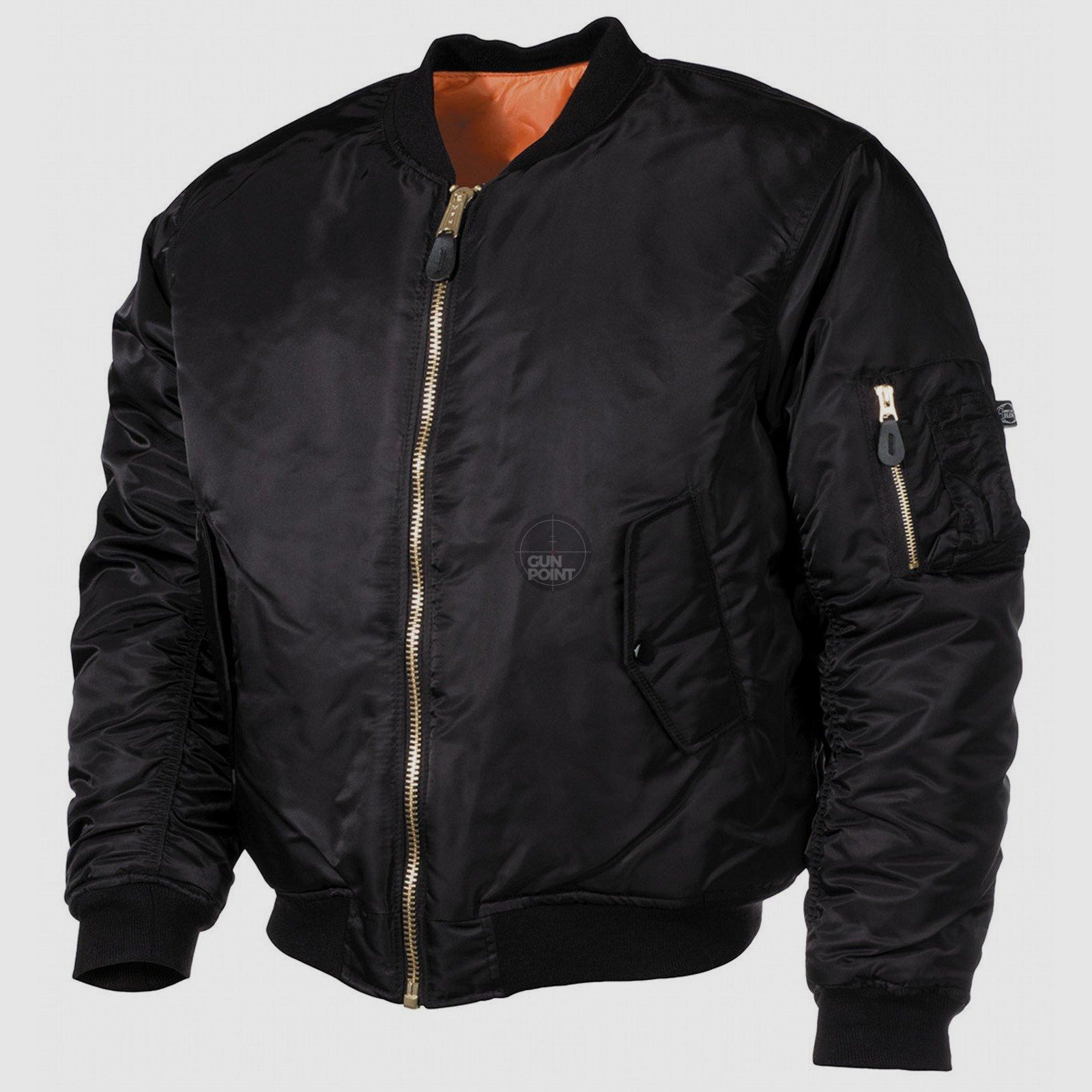 US Pilotenjacke MA1,schwarz - Gre: S