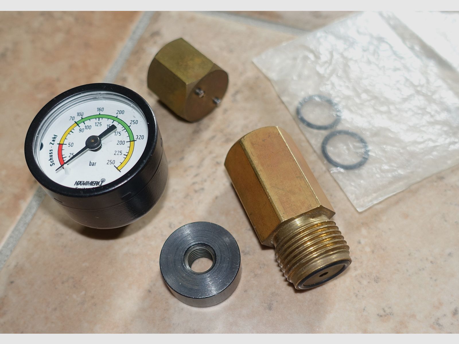 Hämmerli Manometer + Adapter usw.