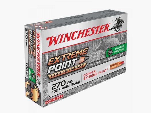 Winchester Extreme Point Copper Impact .270 Win. 130GR Copper Extreme Point 20 cartuchos