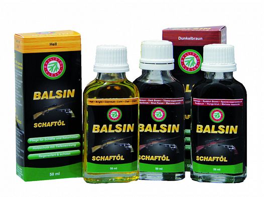 Ballistol Balsin Schaft-Öl Holzschaft Hellbraun 50ml Holzschutz gegen Nässe Fäulnis Schimmel #23030