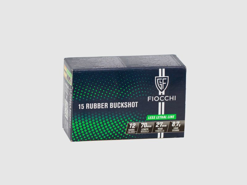 FIOCCHI 12/70 Rubber Buckshot 15