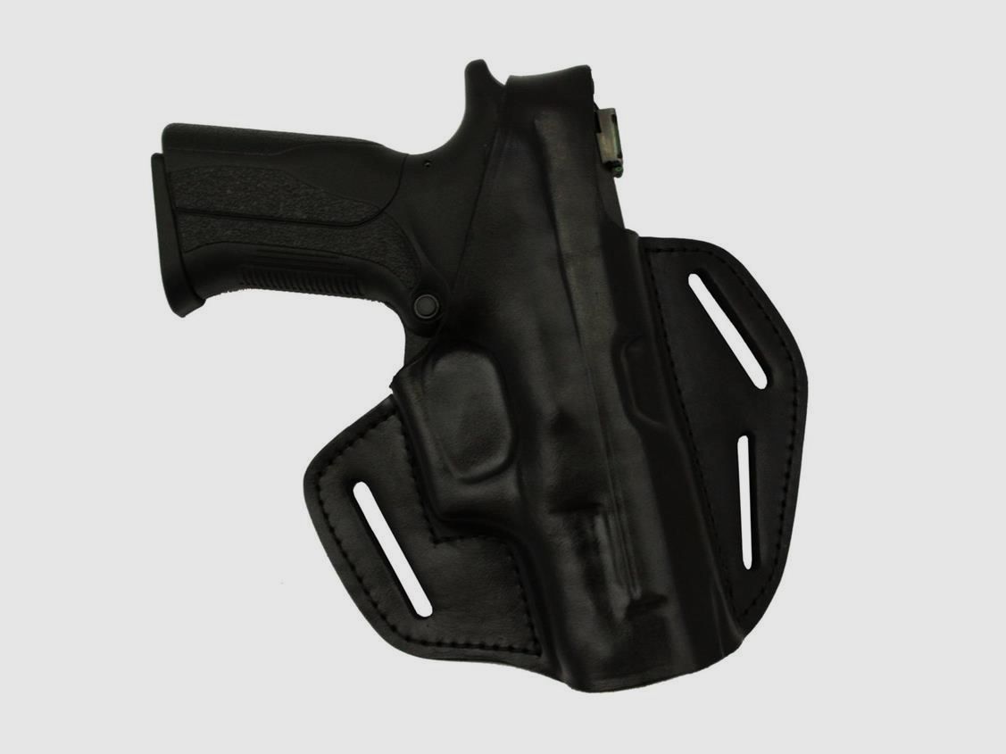 Lederholster mit verschiedener Trageweise