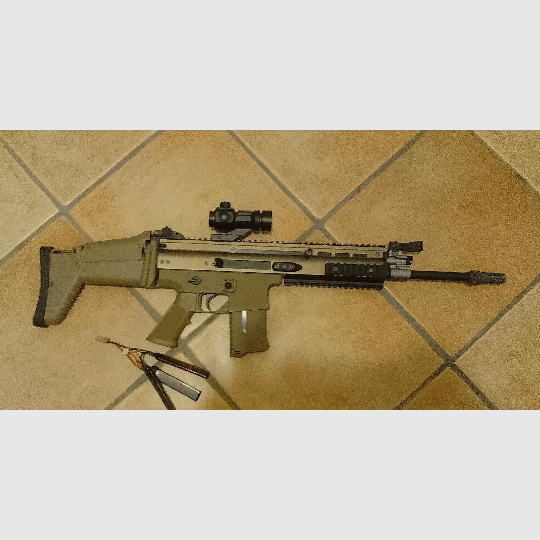 Scar L Wei-etech Socom-L MK16 mod 0 full metal S-AEG 6mm BB desert
