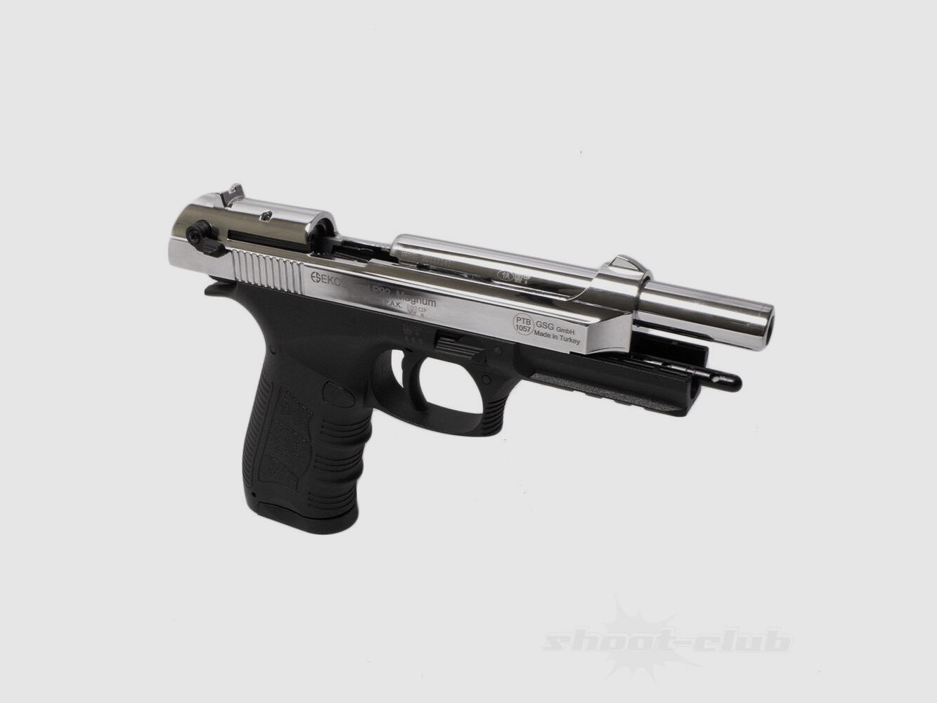 Ekol Firat P92 Magnum blank firing pistol 9mm P.A.K. chrome