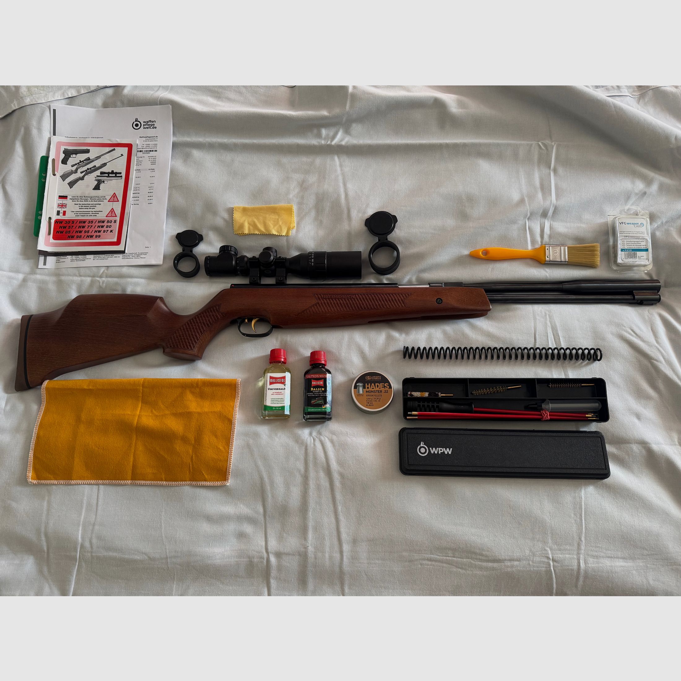 Incense HW 97 K 5.5 + Export spring + Scope + Cleaning set