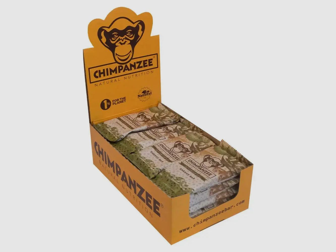 Barre energetiche Chimpanzee Riegel uvetta noci 20 pezzi