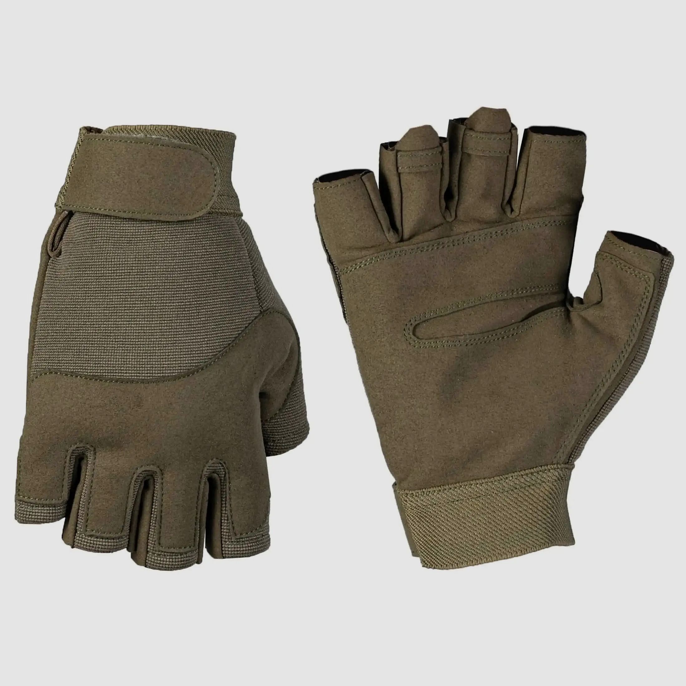 Mil-Tec Mil-Tec Handschuhe Halbfinger Army Fingerlinge - Oliv / L Herren