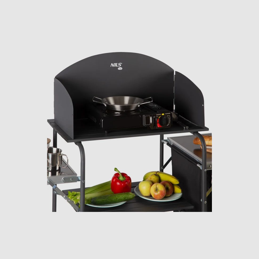 NC3041 Camping cabinet with wind protection Nils Camp