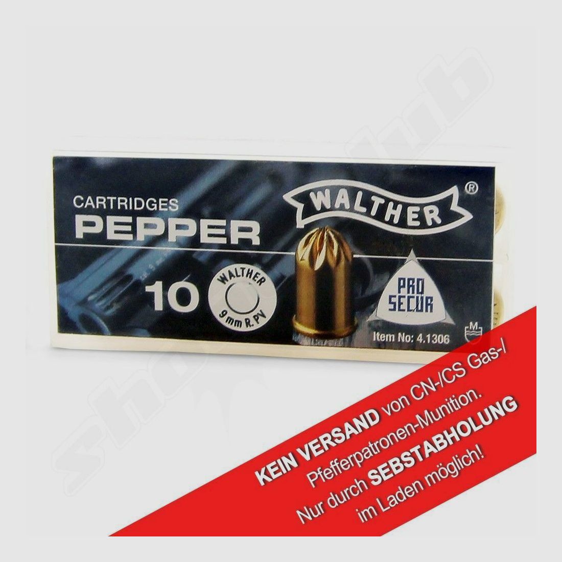 Cartouches Walther pour revolvers / poivre - gaz / cal. 9mm R.K.