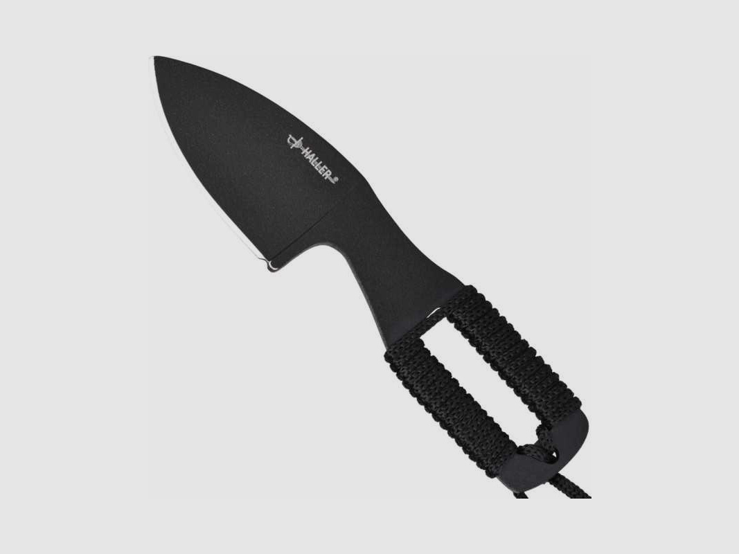 Haller Stahlwaren Neck Knife Messer + Scheide + Kugelkette