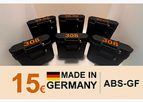 3D-printed ammunition boxes made of ABS-GF – suitable for .308 & .30-06 (5 rounds)