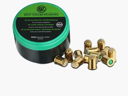 RWS livestock stunning cartridges 9x17