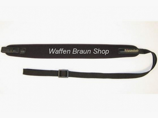 Niggeloh Gewehrgurt "UNIVERSAL" mit Schnellverschlüssen, No. 0211 00008, schwarz