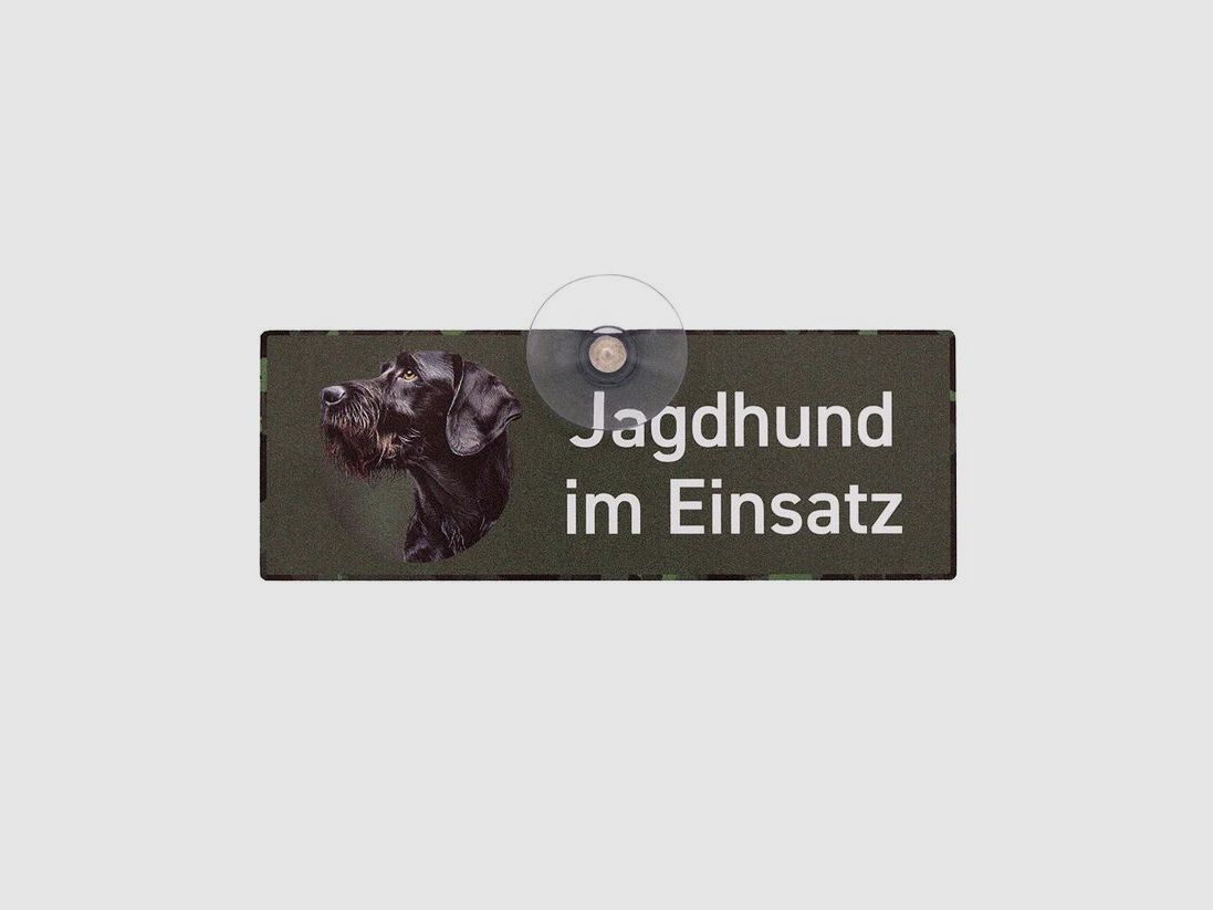 Wilde Hilde Autoschild mit Saugnapf - Hundeführer mit verschiedenen Motiven