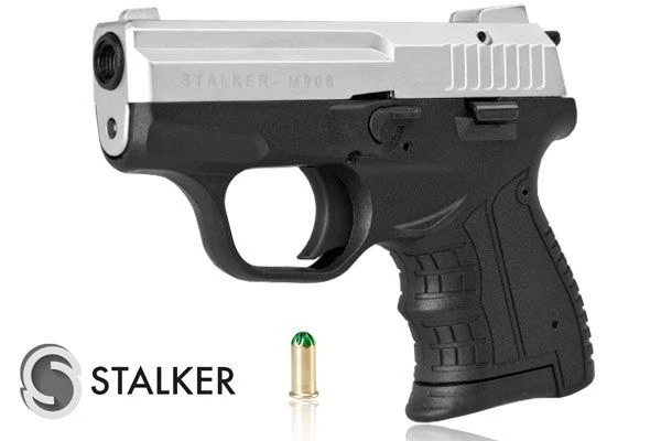 STALKER M906 BAS chrom mat kal. .22 Long Blank Pistolet hukowy do 6 mm
