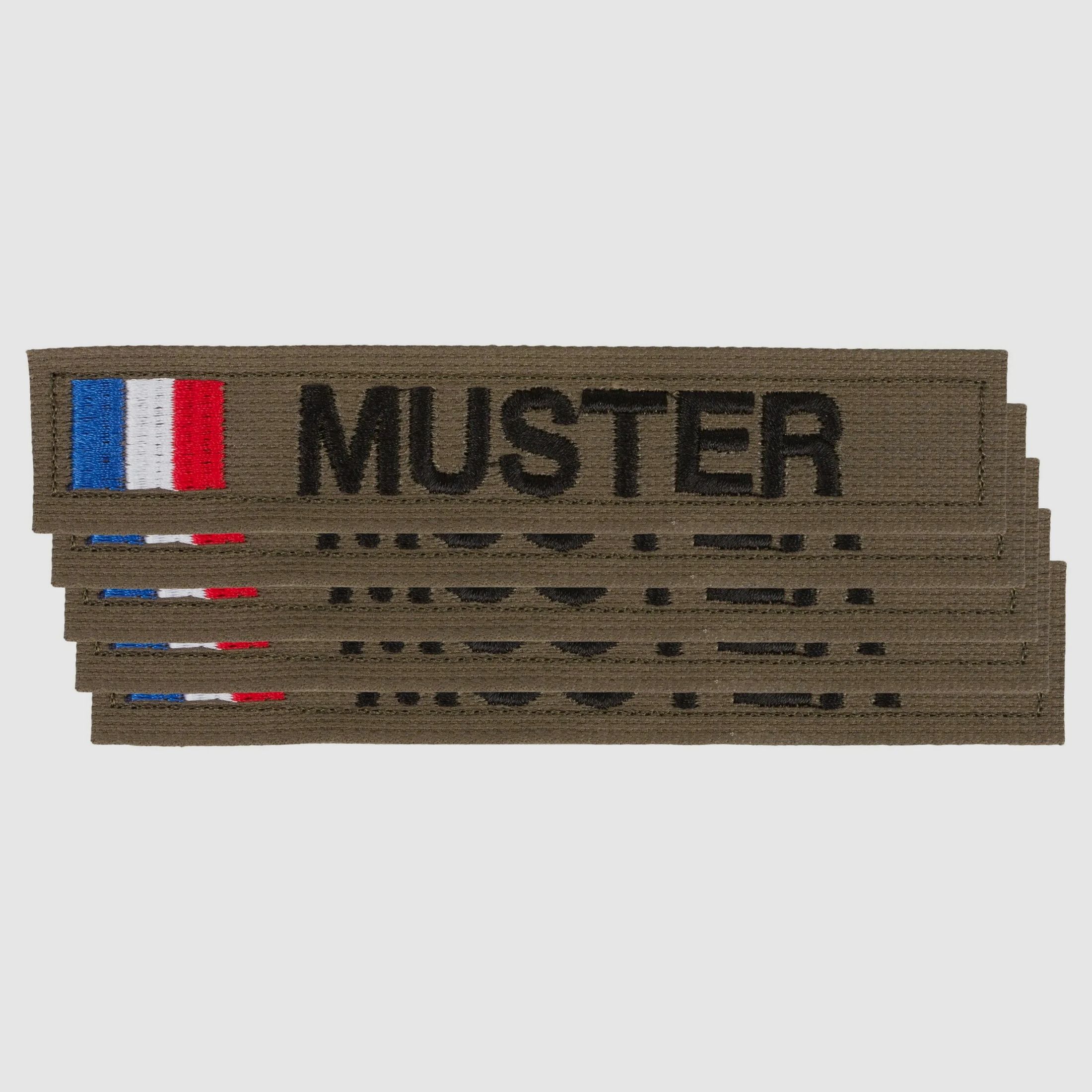 ASMC Namensbänder 5er Set FR oliv