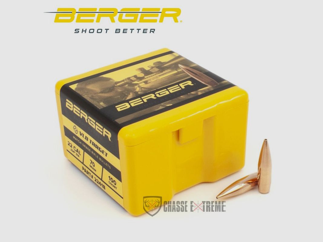 100 Bullets BERGER Cal 22 70gr VLD Target, image 2 of 2