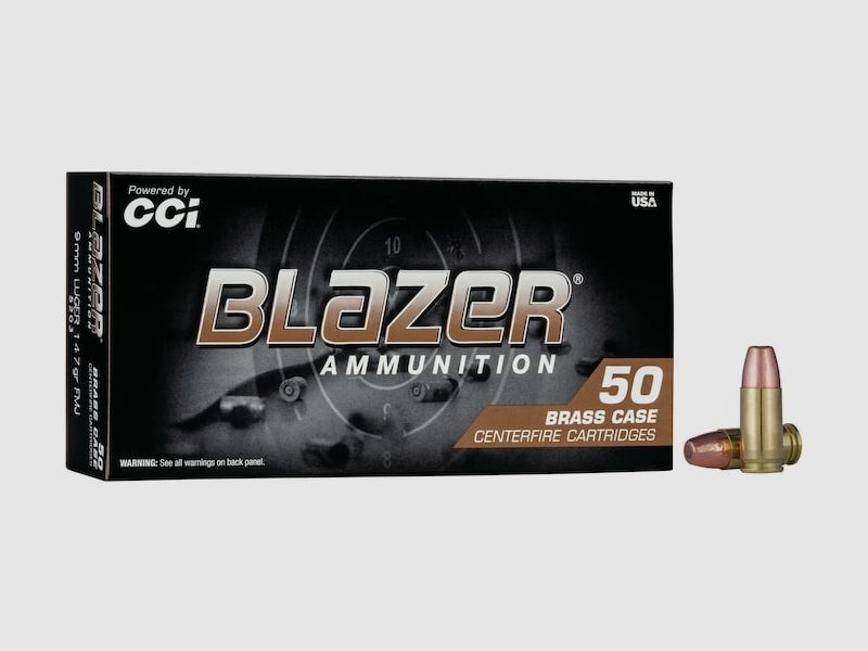 CCI Blazer 9mm Luger 147GR FMJ 50 cartridges
