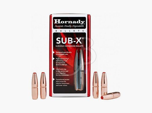 HORNADY PALLE 308" 190GR SUB-X -30730