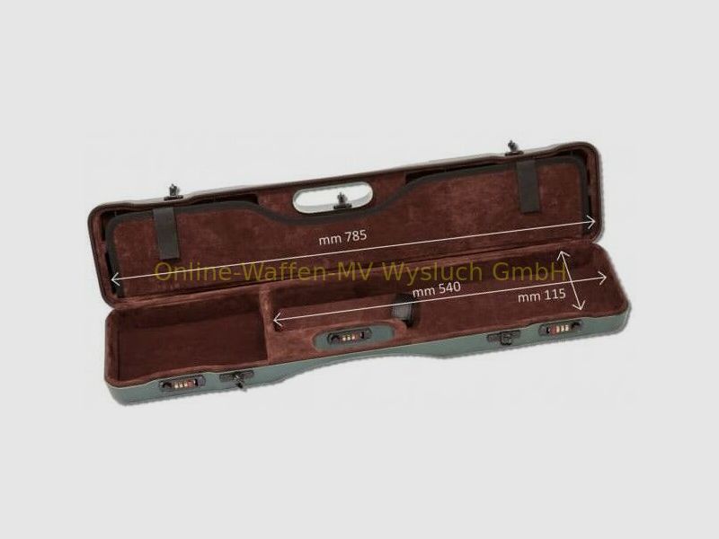 Compact case for double-barreled shotgun made of scratch-resistant ABS plastic up to 76cm