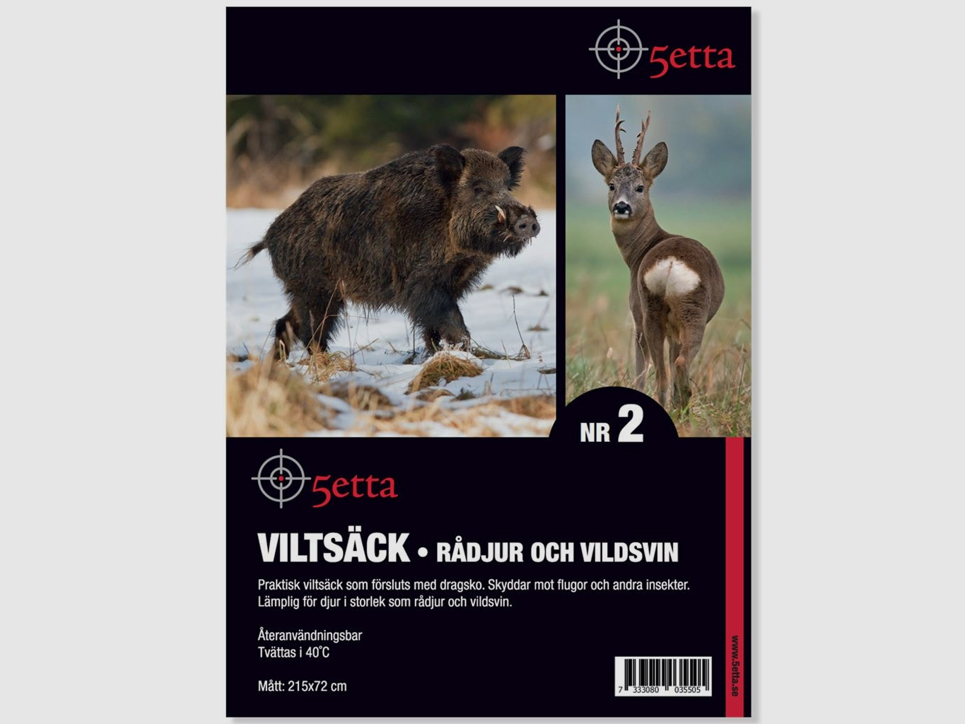 5etta Wildsack Reh/Wildschwein 215x72cm
