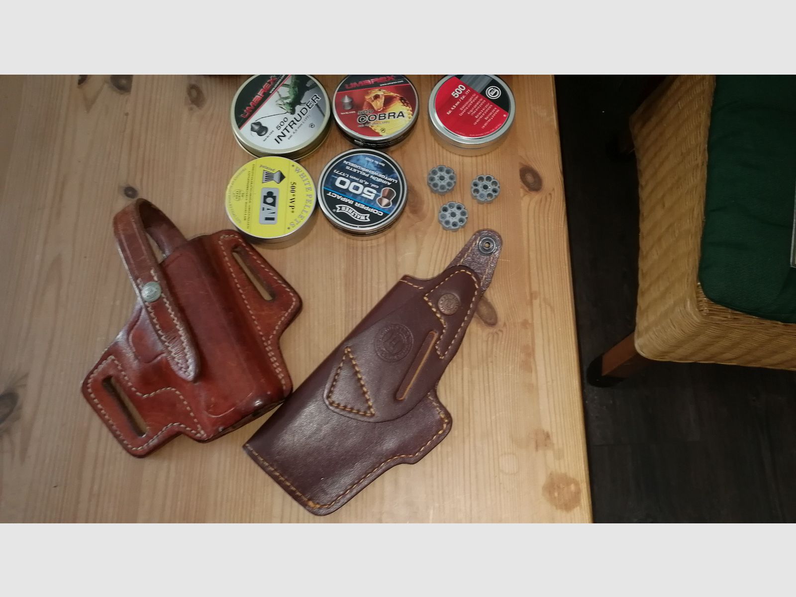 Walther CP 88 vernickelte Luftpistole mit viel Zubehör