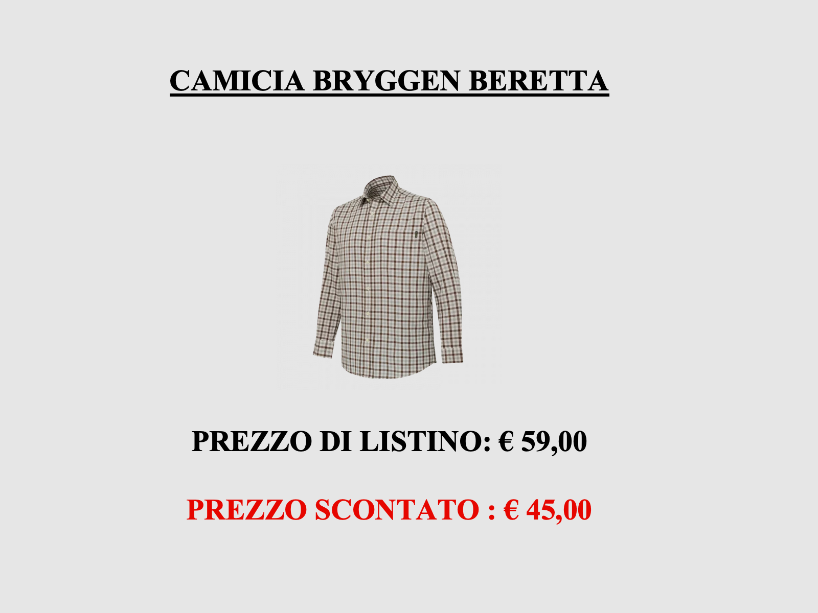Beretta – Bryggen Check Shirt Gray Brown, image 1 of 5