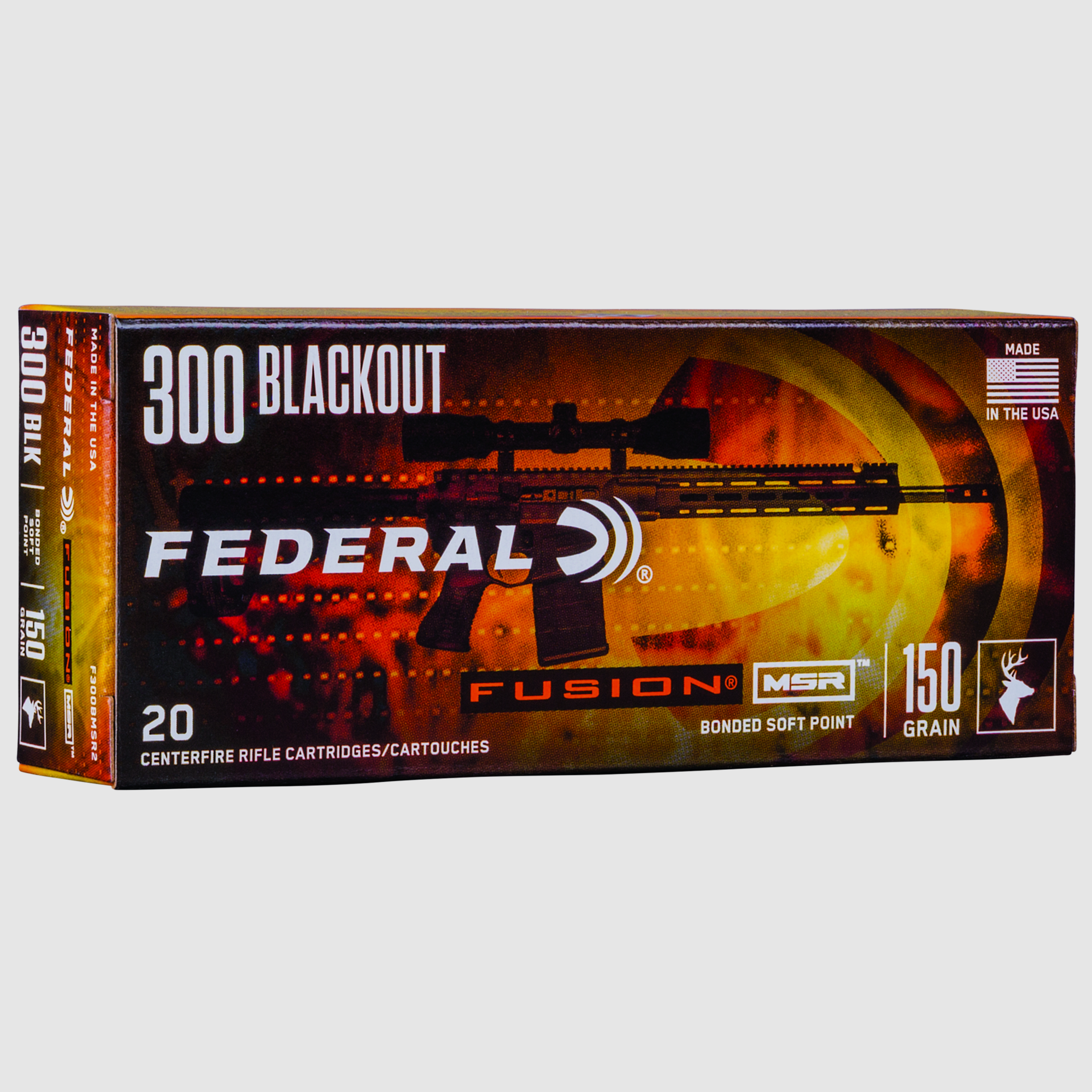 Federal Büchsenmunition .300 AAC Blackout 9,7g Fusion Soft Point MSR