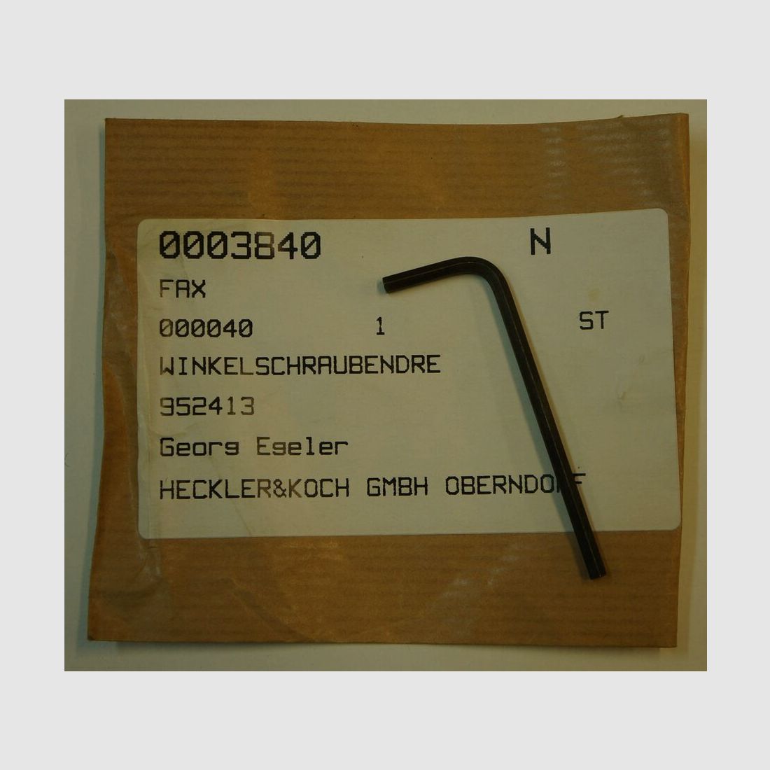 Winkelschraubendreher, Montageschlüssel für Schnellspannmontage Heckler&Koch HK H+K HK300/HK270/SL6