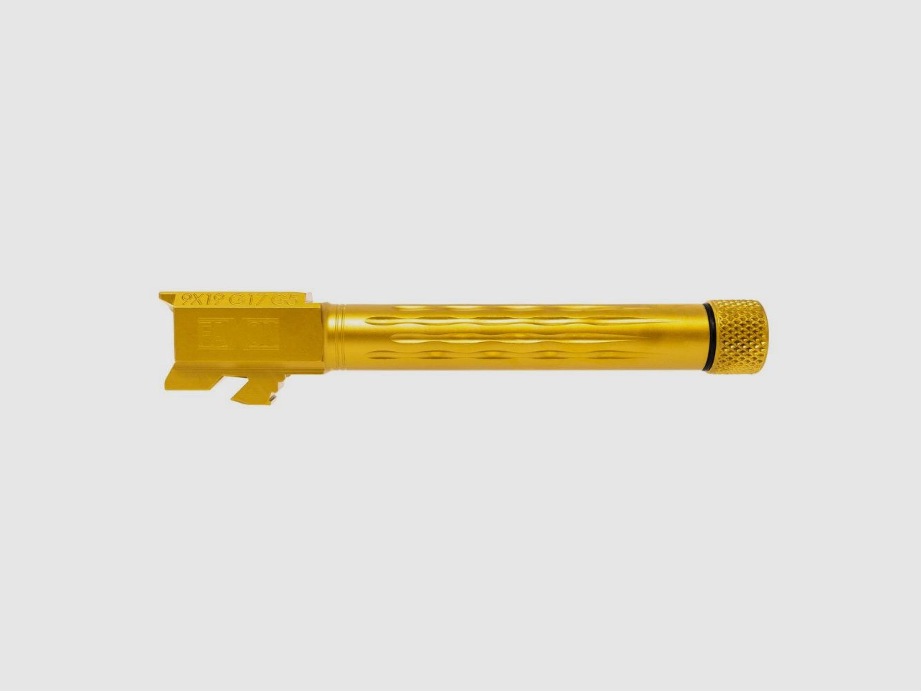 Faxon Barrel G17 GEN5 w/ Pat Flame Flut, 1/10 Twist, 416-R, Stress Relieved, TIN PVD, Target Crowned