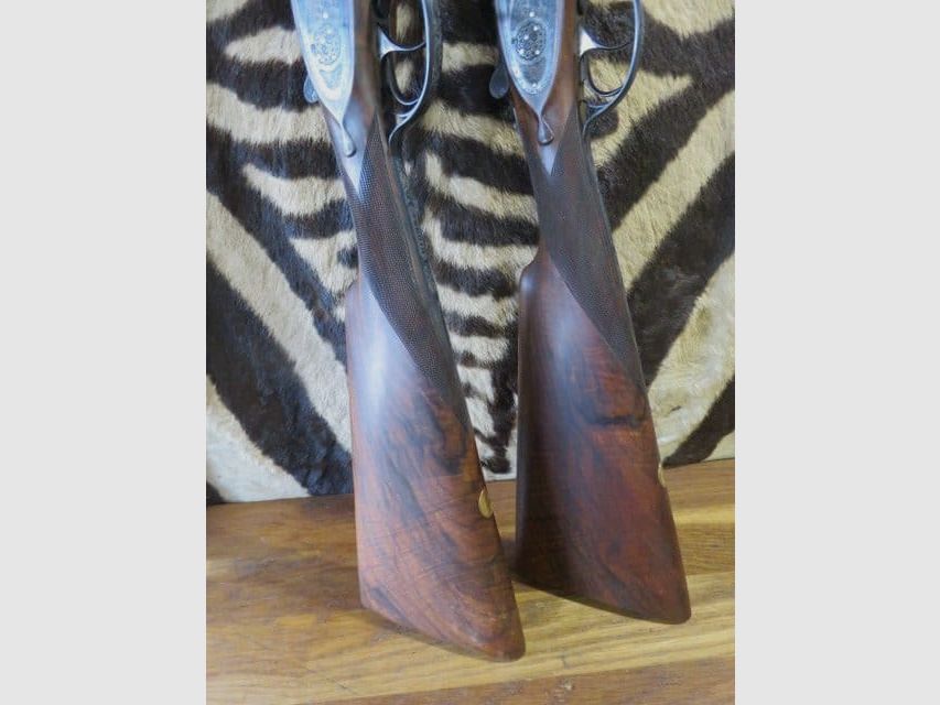 Para strzelb AYA z bokami kal. 12/70 lufy 71 cm + skórzana torba, zdjęcie 7 z 11