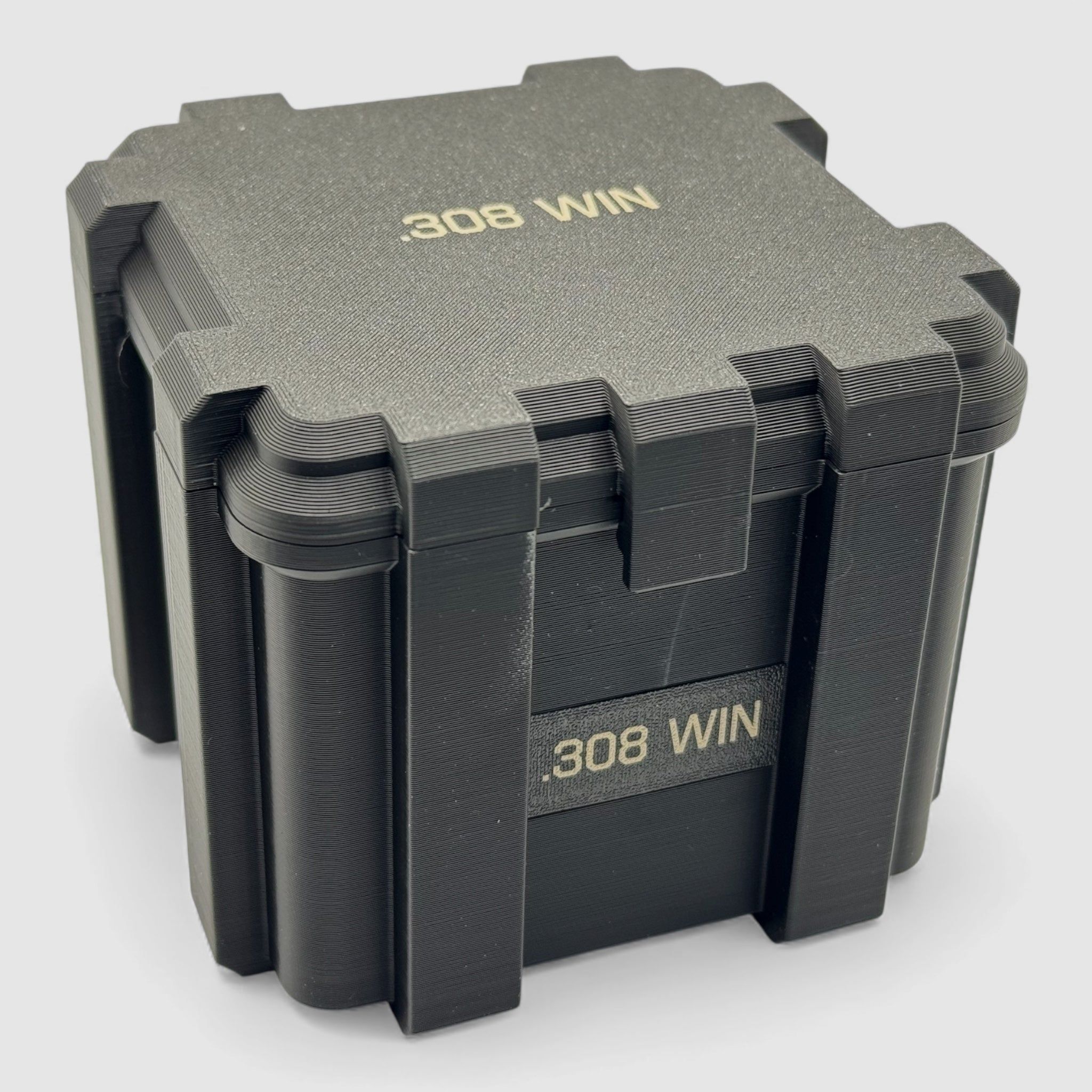 Filamelt ammunition box / 9.3x64 Brenneke / 'Flip lid' / cartridge box, ammo box