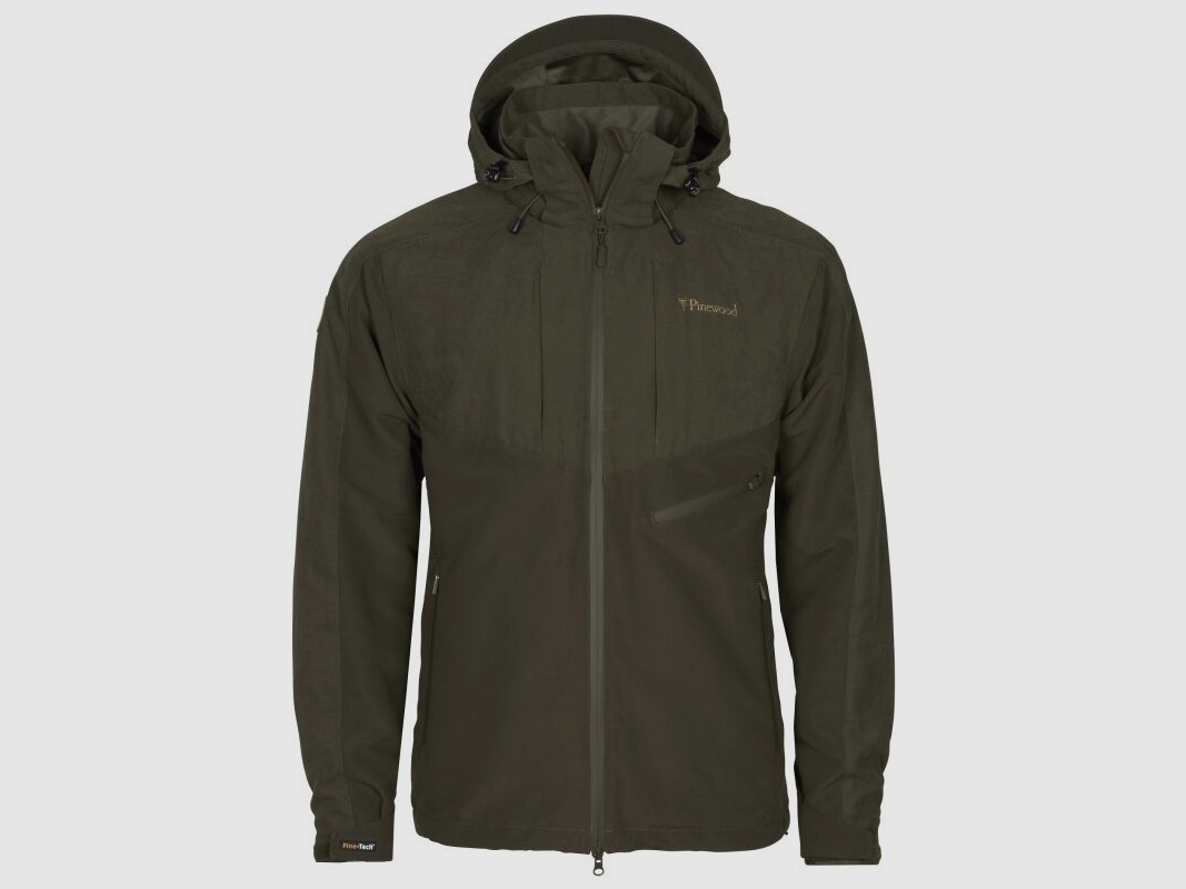 Pinewood Herren Jacke Furudal Caribou Hunt Extreme Suede Brown/D.Olive