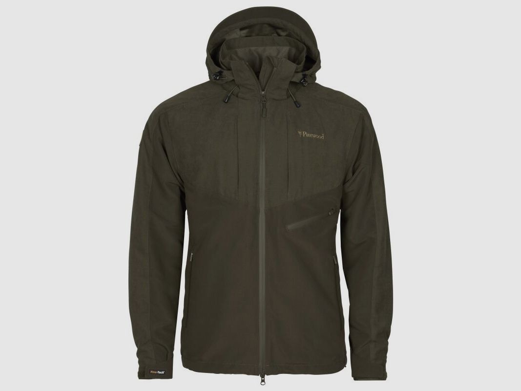 Pinewood Herren Jacke Furudal Caribou Hunt Extreme Suede Brown/D.Olive