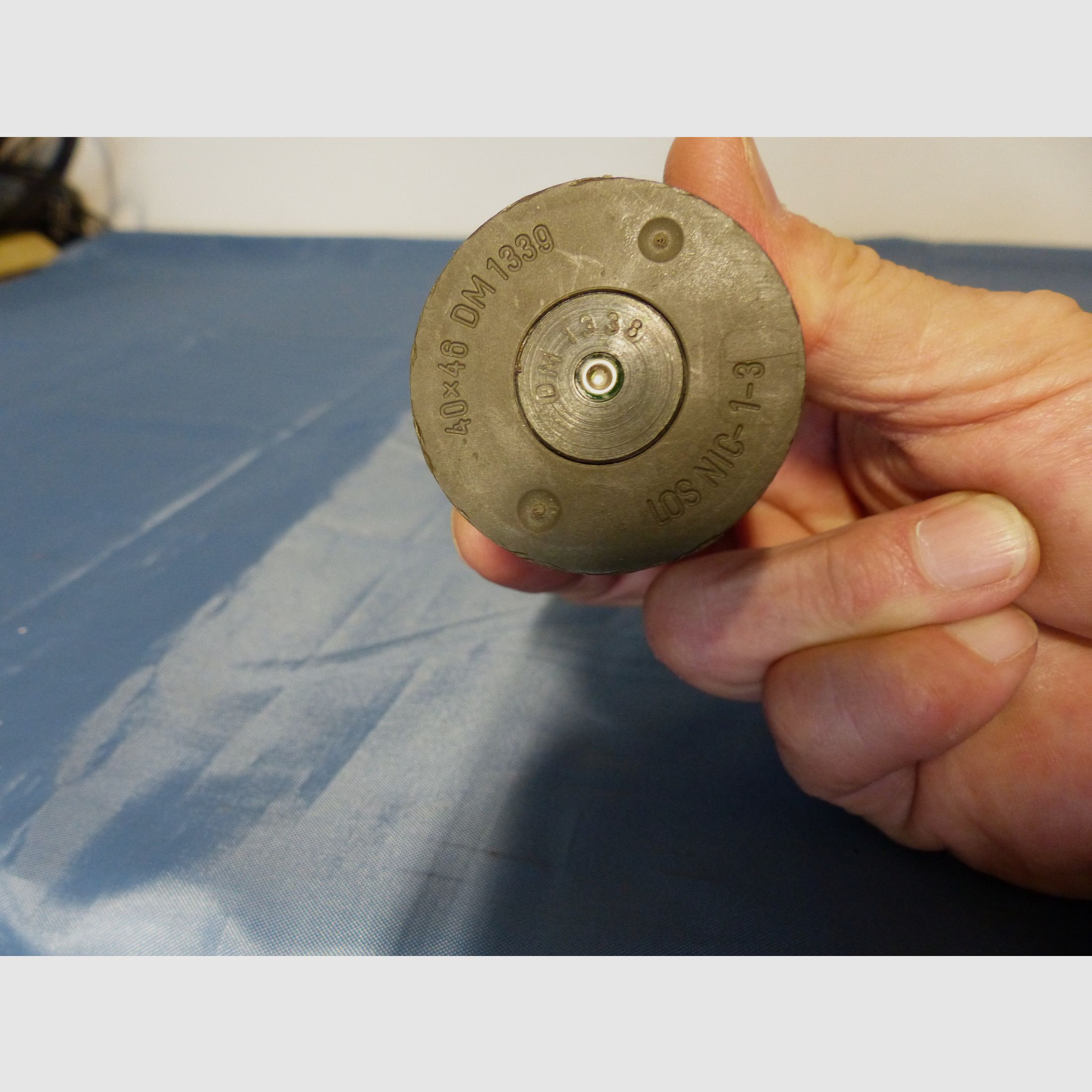 Bundeswehr BW 3 pieces of training ammunition cartridge projectiles blue G3 cleaning equipment 60s 70s