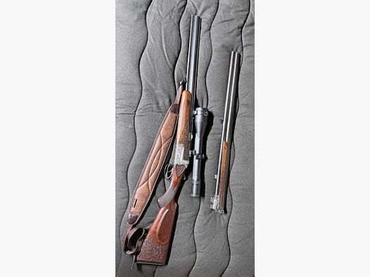 Merkel 201E Bockbüchsflinte – 7×65R / 12/70 + verwisselbare loopbundel 12/70 inclusief Zeiss Diavari