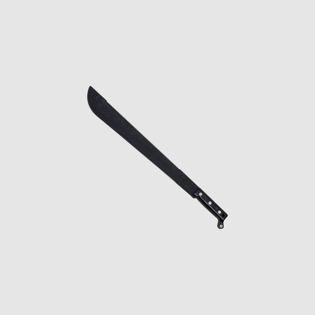 Militärmachete 45,5 / 58cm - mit Säge und Klingenschärfer + Plastikscheide