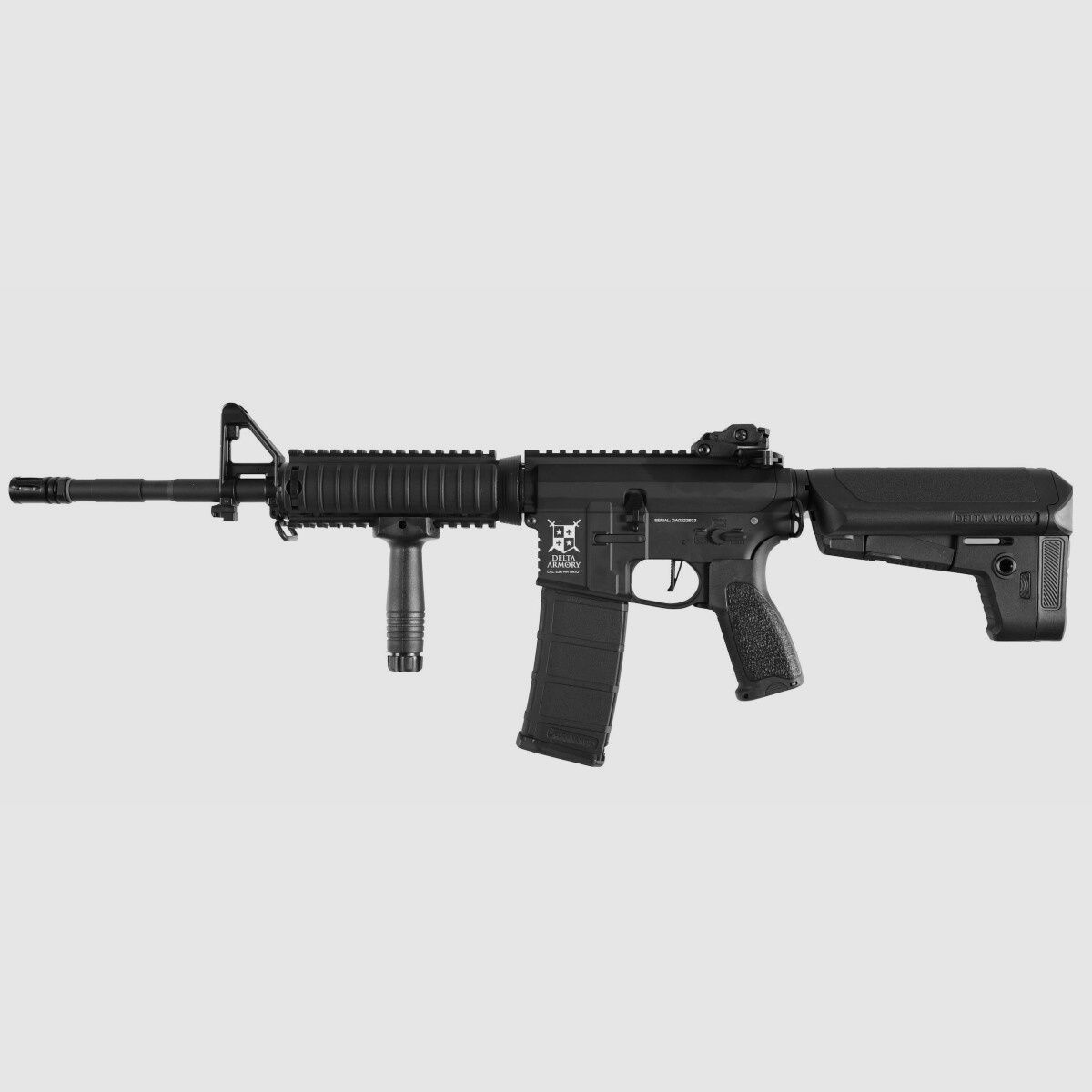 AR15 RIS ALPHA Vollmetall in Schwarz S-AEG Airsoft frei ab 18 Jahren - Delta Armory