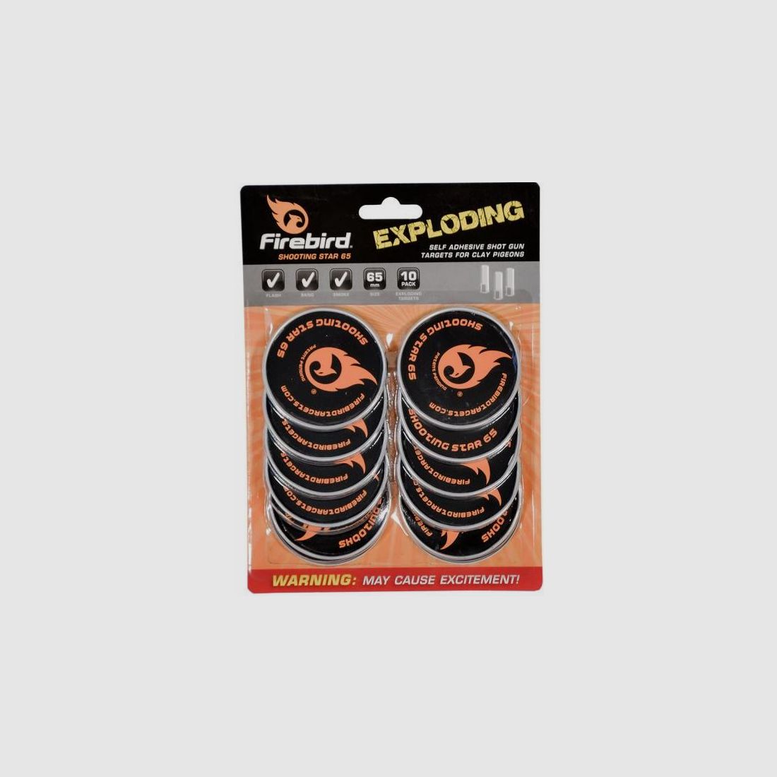 Firebird Targets Shooting Star 65mm für das Tontaubenschießen
