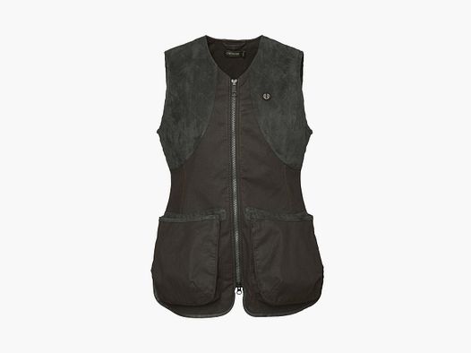 Gilet Chevalier Vintage Dogsport Donna Pelle Marrone 34W